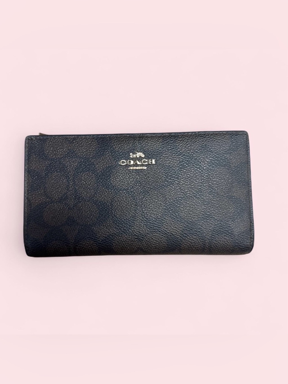 Coach Slim Zip Wallet in Signature Canvas